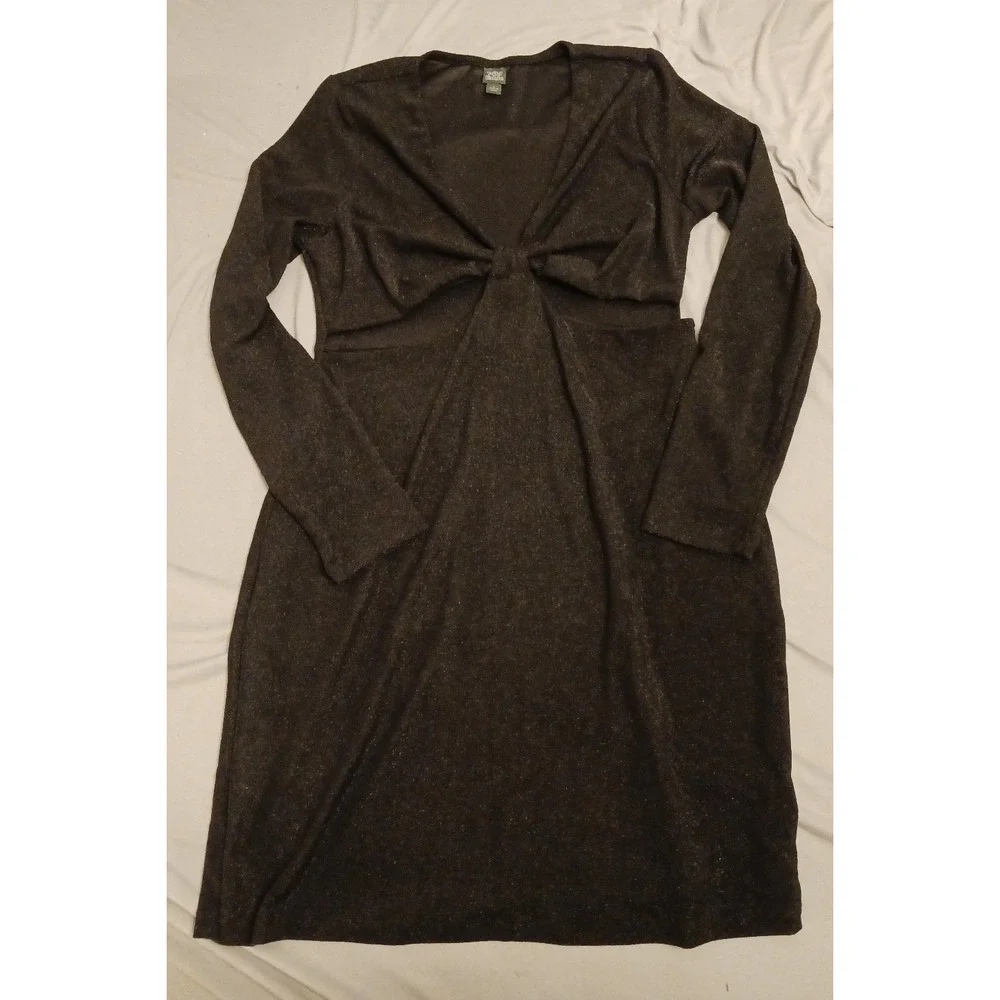 NEW Wild Fable Longsleeve‎ Cutout Lurex Bodycon Party Dress, Large